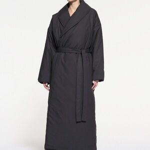 SKIMS cotton Duvet Robe Onyx
